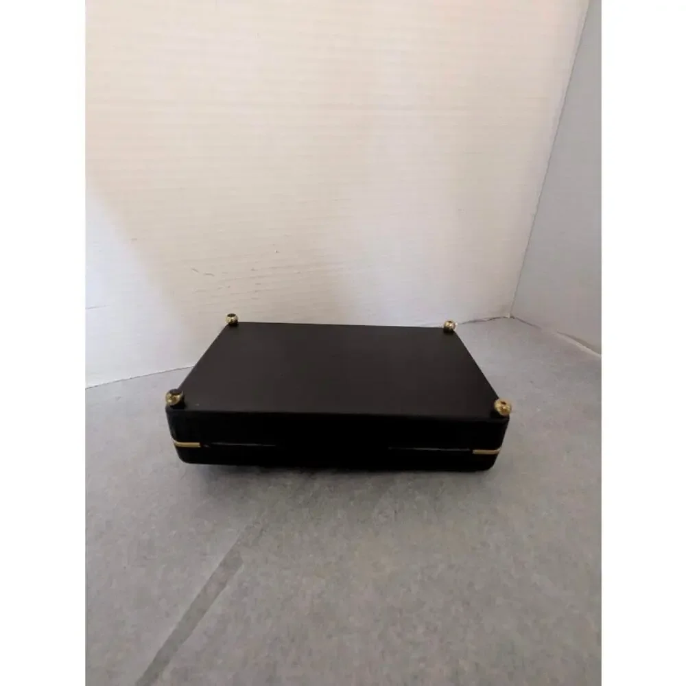 Vintage Mid Century Men’s MCM Bowling Motif Faux Leather Valet Box